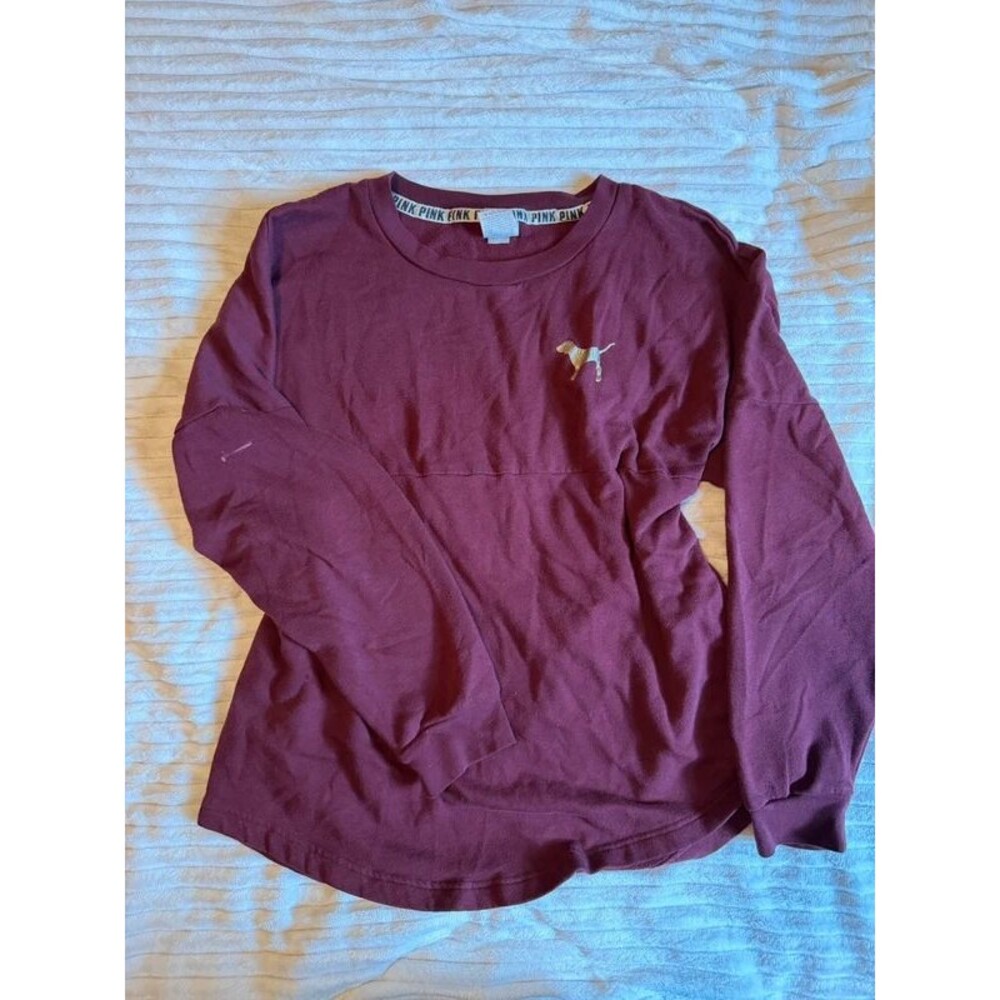 Y2K Victoria's Secret PINK Maroon Long Sleeve